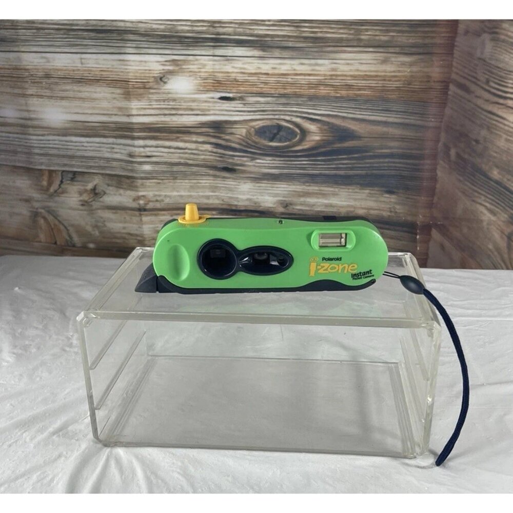 Polaroid iZone Instant Slim Pocket Photo Camera Green Untested w Sticker Pack